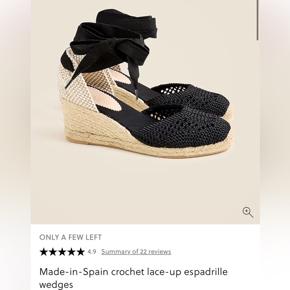 JCrew Lace-Up Espadrille Wedges